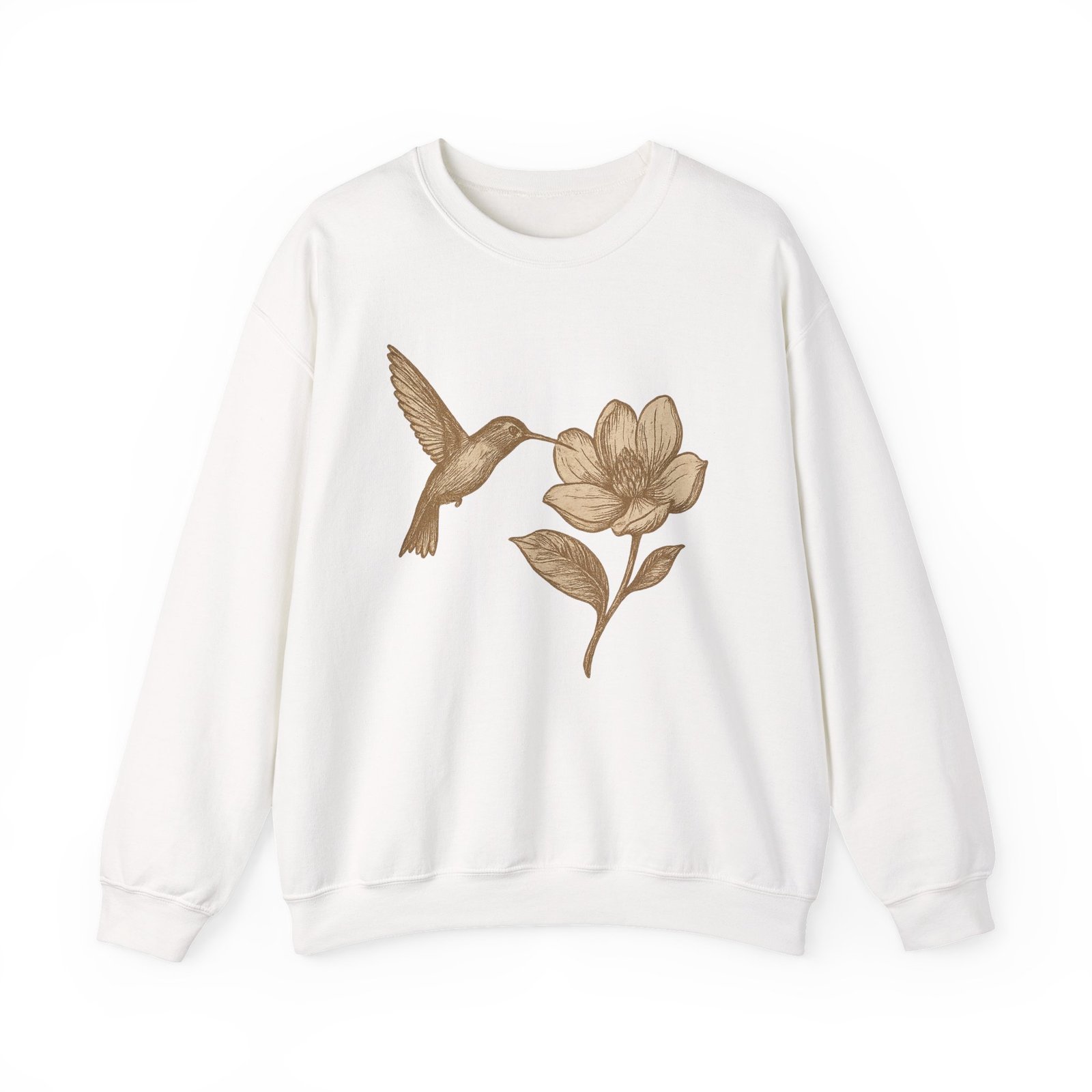 Floral Hummingbird Crewneck Sweatshirt